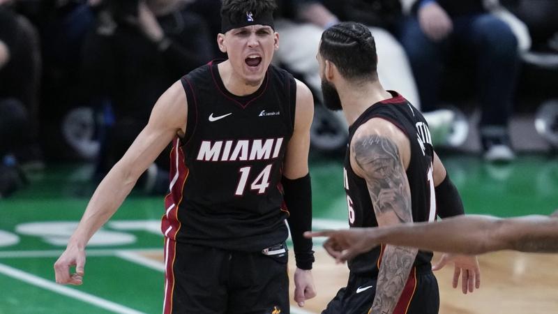 Tyler Herro pumped in Miami Heat's win over Boston Celtics