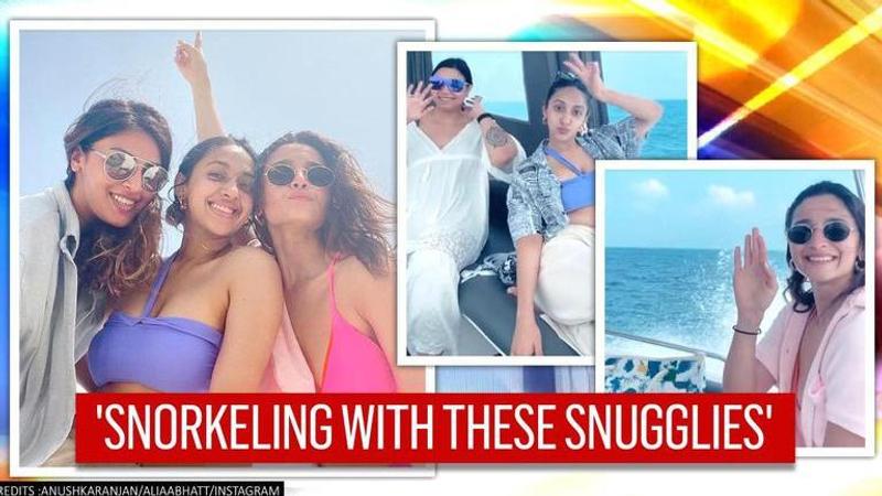 Alia Bhatt enjoys snorkeling session with BFF Akansha & Anushka in Maldives, shares video