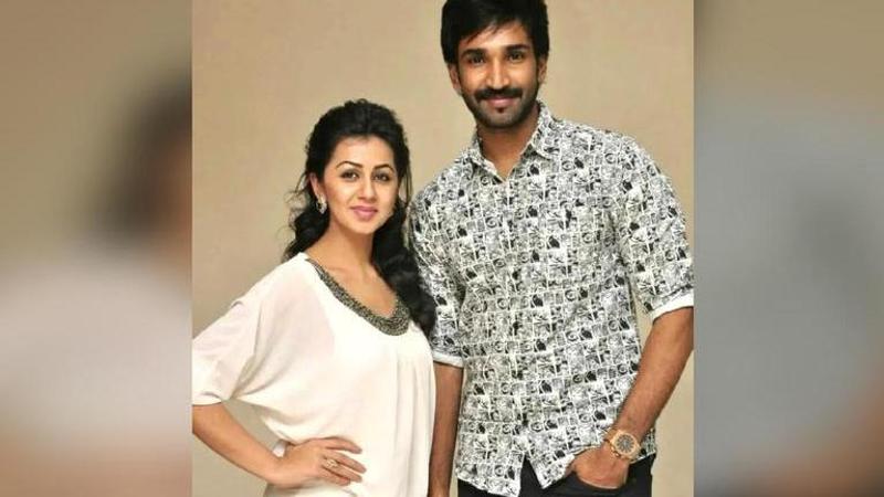 Aadhi Pinisetty, Nikki Galrani, Aadhi Pinisetty gets engaged to Nikki Galrani, Nikki Galrani engaged to Aadhi