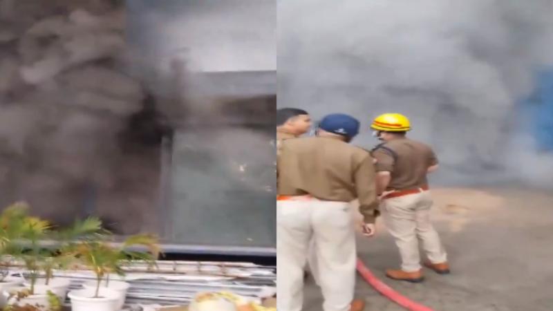 Fire broke out in a PVC door manufacturing company located in Mohan Nagar Industrial Area