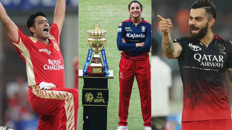 Anil Kumble, Smriti Mandhana, and Virat Kohli