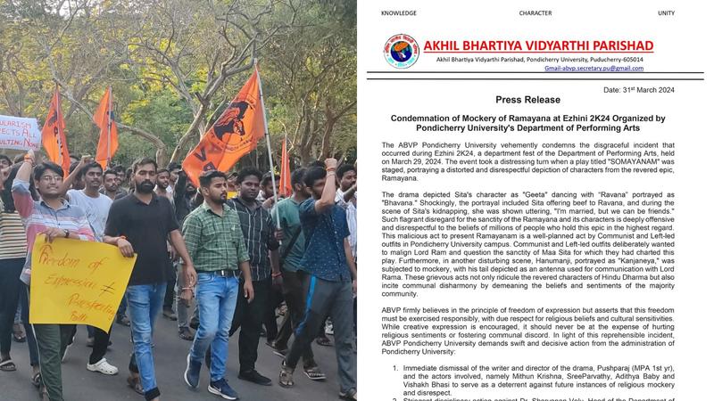 SBVP Protests in Puducherry