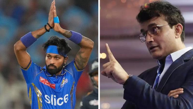 Hardik Pandya and Sourav Ganguly