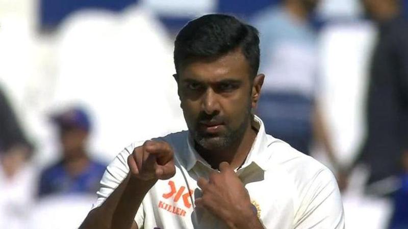 Ravichandran Ashwin celebrating after taking a wicket