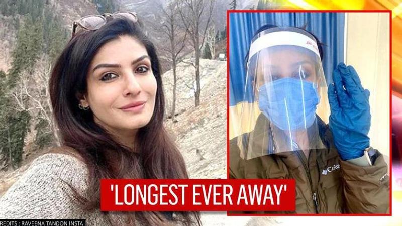 Raveena Tandon returns home post completing 'longest outdoor' shoot, share in-flight pics