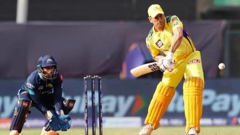 MS Dhoni in action for CSK