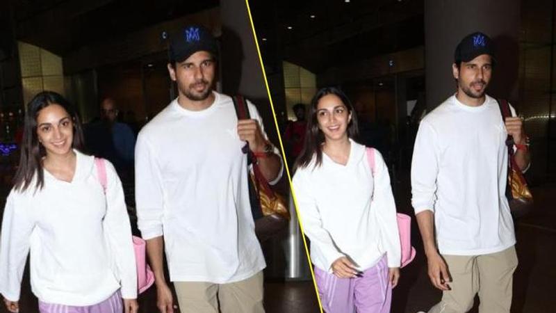 Kiara Advani, Sidharth Malhotra twin in white as they return from Italy ...