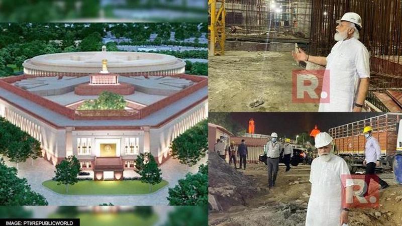 PM Modi at construction site of new Parliament building