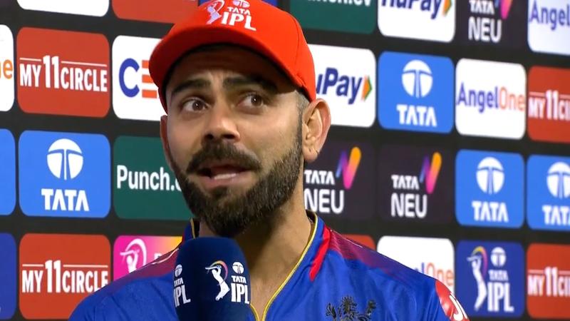 Virat Kohli during IPL post-match 