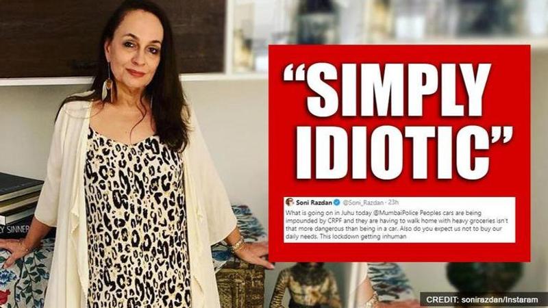 Soni Razdan says lockdown getting 'inhuman' after cars allegedly impounded in Mumbai