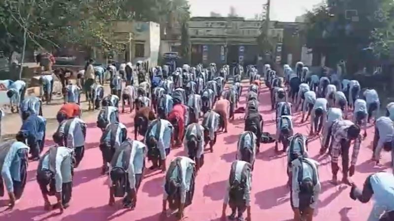 surya namaskar, jaipur, rajasthan 