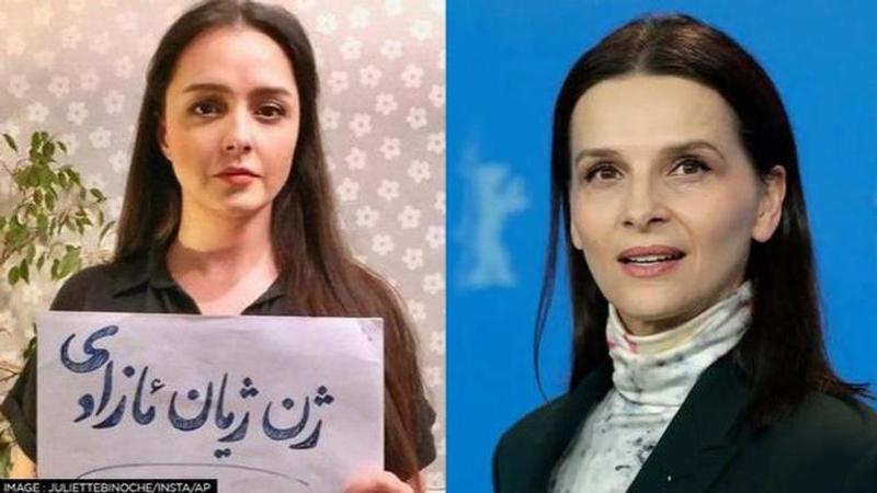 Juliette Binoche supports Iran Protest