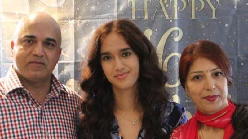 Rajiv Warikoo, 51, left, Shilpa Kotha, 47, right, and their daughter Mahek Warikoo 16, centre