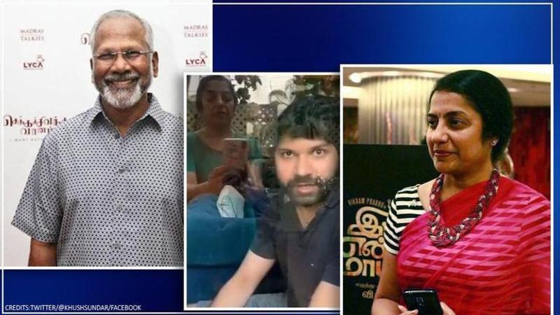 Mani Ratnam's son in quarantine, talks with mom Suhasini via isolated room's window, watch