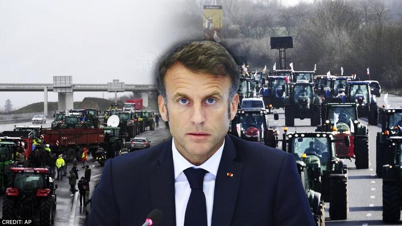 Farmers protest macron