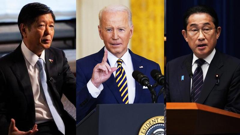 Philippines President  Ferdinand Marcos Jr, US President Joe Biden and Japanese PM Fumio Kishida