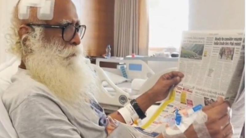 Sadhguru shares video after brain surgery