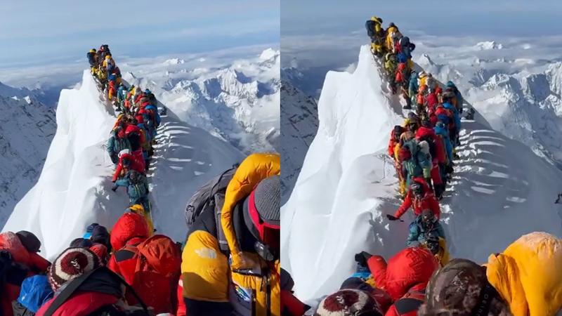 'Dadar Bana Diya Hai': Videos Show Long Queues At Mt Everest | Watch ...