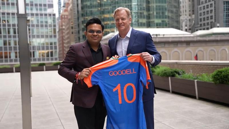 Jay Shah at NFL HQ