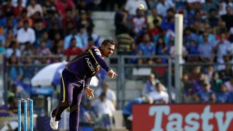 Sunil Narine in action for Kolkata Knight Riders