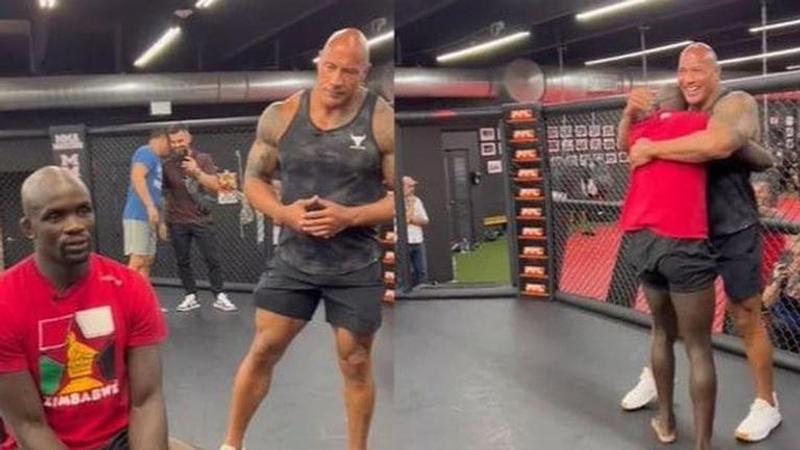 The Rock stuns Themba Gorimbo, shares touching moment after MMA fighter's maiden UFC win