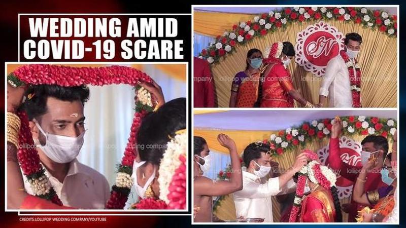 Kerala couple hold wedding wearing masks as coronavirus infection rises