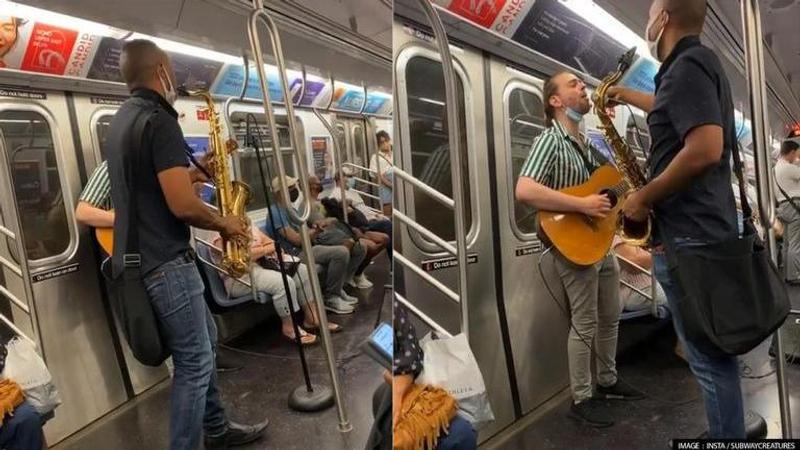 Man play saxophone