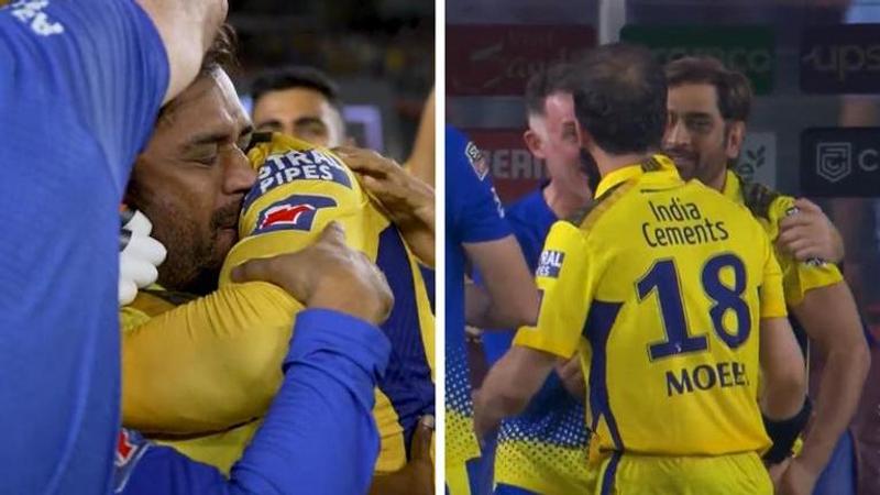 MS Dhoni sheds tears of joy as he celebrates CSK's win with emotional celebrations- WATCH