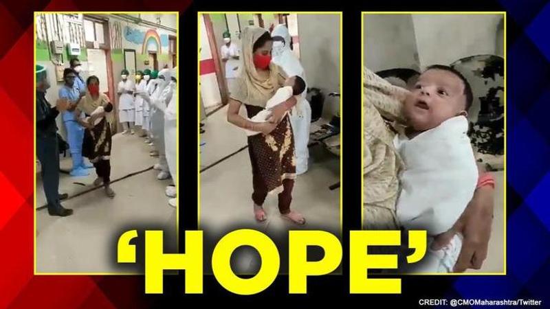 Video: Hospital staff claps for 36-day-old corona warrior, netizens say 'you're the hope'