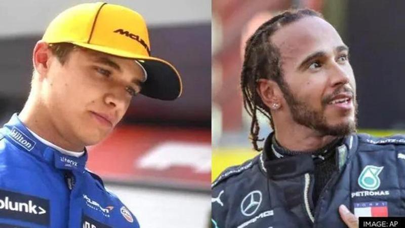 Lewis Hamilton and Lando Norris