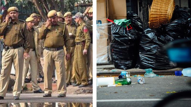 The Delhi police responded to a call from beat staff reporting an abandoned sack on the footpath near Metro pillar number 124. 