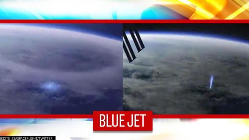 Blue jet spotted by astronauts aboard International Space Station | Watch