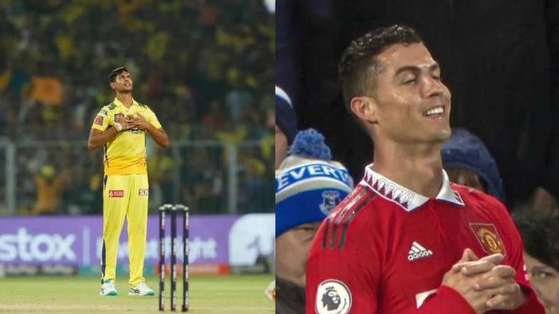 Matheesha Pathirana does Cristiano Ronaldo's 'Nap' celebration after taking wicket - WATCH