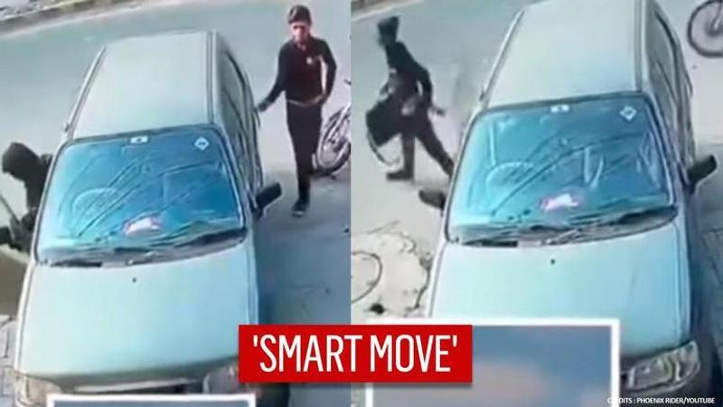 Thief's 'smart' trick to steal out of parked car stuns internet |Watch video