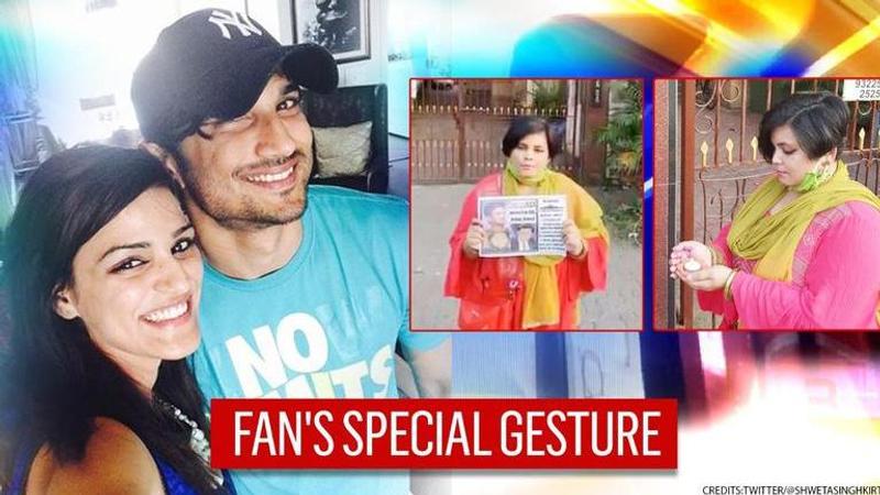 Sushant's fan shares video message by lighting diya outside his residence, Shweta reacts