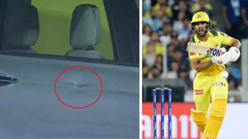 Ruturaj Gaikwad leaves a dent on Tata Tiago IPL presentation car with a six